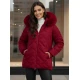 Moteriška bordo žieminė striukė su gobtuvu Levi Moteriškos striukės