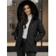 Moteriška juoda žieminė striukė su gobtuvu Levi Moteriškos striukės