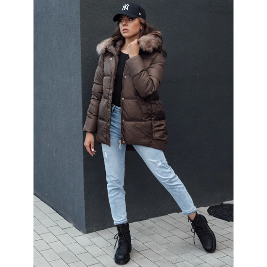 Moteriška ruda striukė su gobtuvu Stela Moteriškos striukės