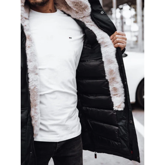 Vyriška juoda žieminė striukė Space