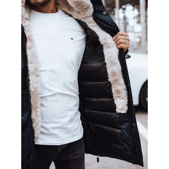 Vyriška tamsiai mėlyna žieminė striukė Space