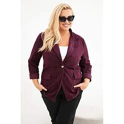 Moteriškas violetinis švarkas Velvet