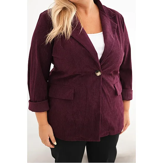 Moteriškas violetinis švarkas Velvet