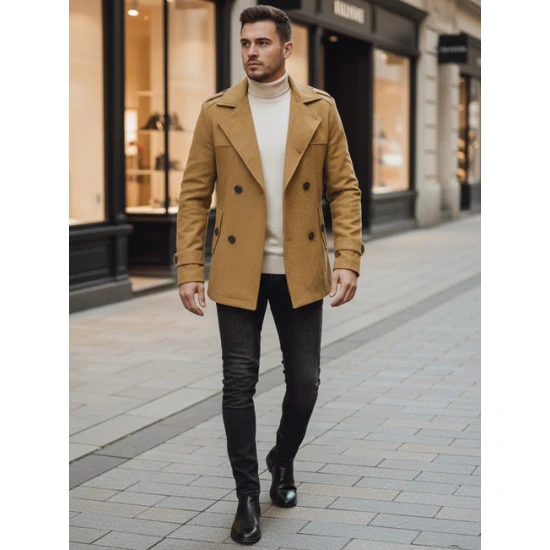 Vyriškas rudas paltas Arlas