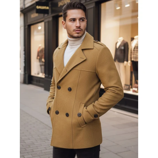 Vyriškas rudas paltas Arlas