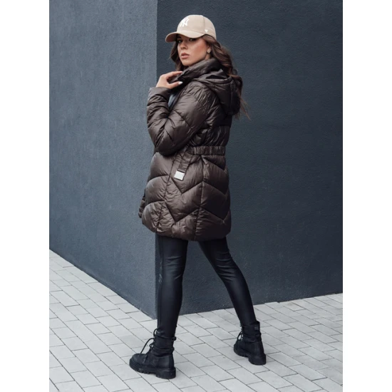 Moteriška tamsiai ruda striukė Bloom