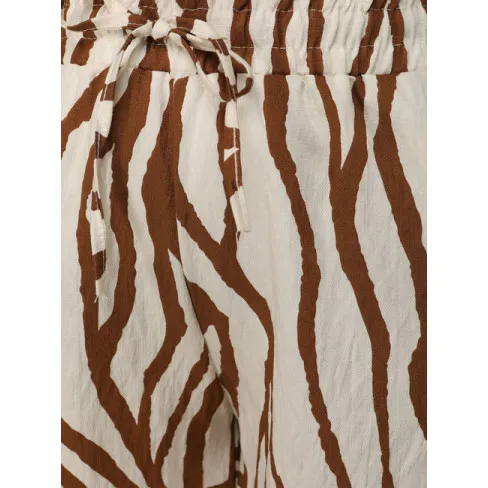 Женские коричнево-белые шорты Zebra