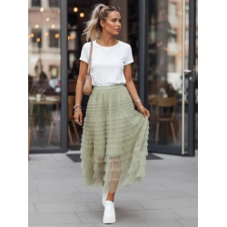 Moteriškas žalsvas sijonas Pastella