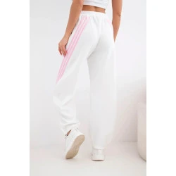 Moteriškos baltos laisvalaikio kelnės Sport