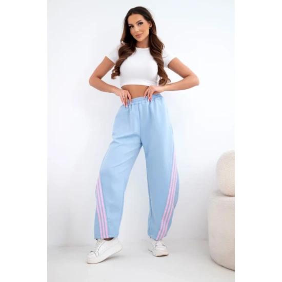 Moteriškos mėlynos laisvalaikio kelnės Sport Laisvalaikio kelnės