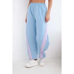 Moteriškos mėlynos laisvalaikio kelnės Sport
