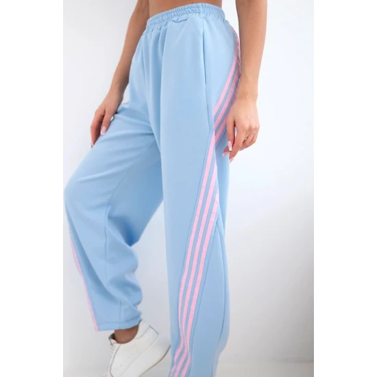 Moteriškos mėlynos laisvalaikio kelnės Sport Laisvalaikio kelnės