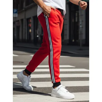 Męskie czerwone spodnie casual Harin