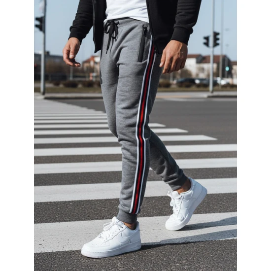 Vyriškos tamsiai pilkos laisvalaikio kelnės Danny Laisvalaikio kelnės