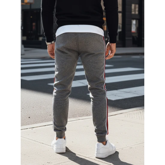 Vyriškos tamsiai pilkos laisvalaikio kelnės Danny Laisvalaikio kelnės