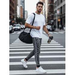 Vyriškos tamsiai pilkos laisvalaikio kelnės Harin