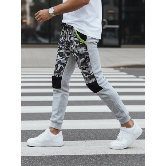 Vyriškos šviesiai pilkos laisvalaikio kelnės Army Laisvalaikio kelnės
