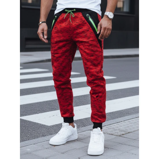 Vyriškos raudonos spalvos laisvalaikio kelnės Klorun Laisvalaikio kelnės