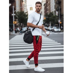 Vyriškos raudonos spalvos laisvalaikio kelnės Klorun