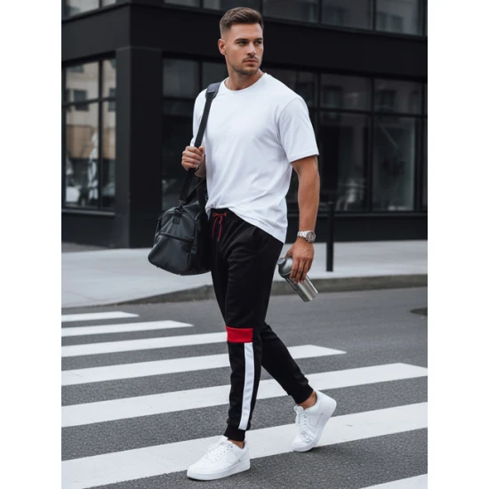 Vyriškos juodos laisvalaikio kelnės Edma UX4448