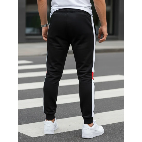 Vyriškos juodos laisvalaikio kelnės Edma UX4448