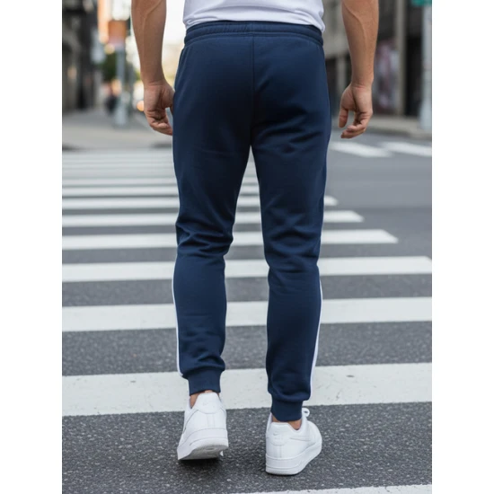 Vyriškos tamsiai mėlynos laisvalaikio kelnės Edma Laisvalaikio kelnės