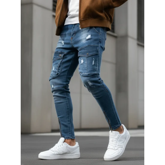 Vyriški mėlyni džinsai Arnitol Džinsai ir Jogeriai