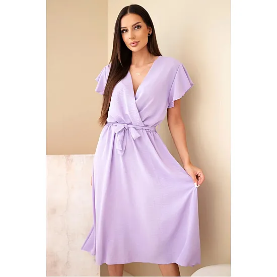Moteriška šviesiai violetinė suknelė Larisa