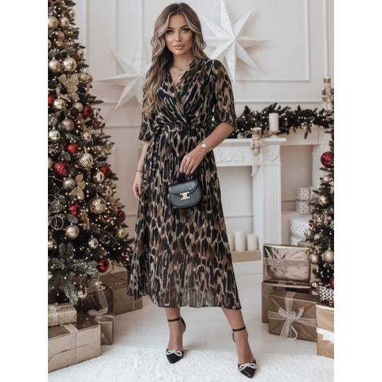 Moteriška juoda/ruda suknelė Long