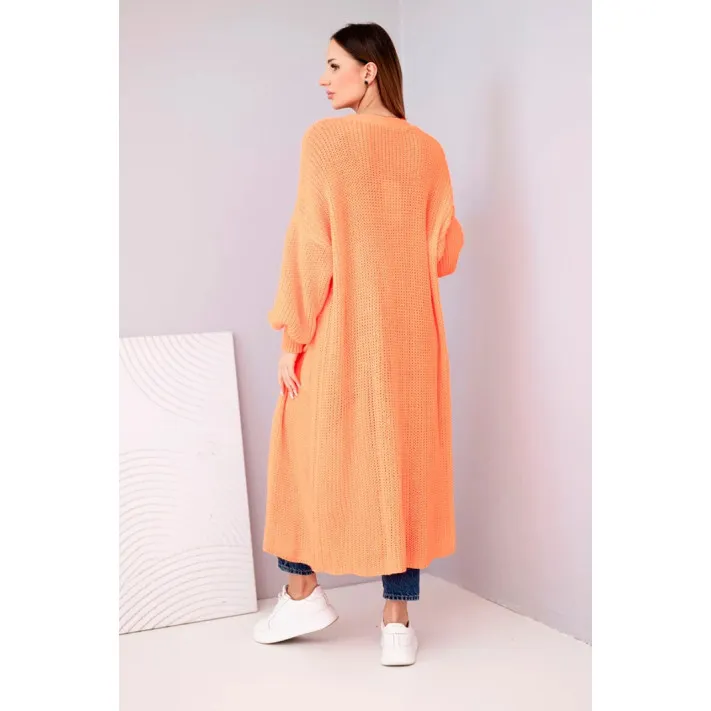 Women's Neon Orange Cardigan 
