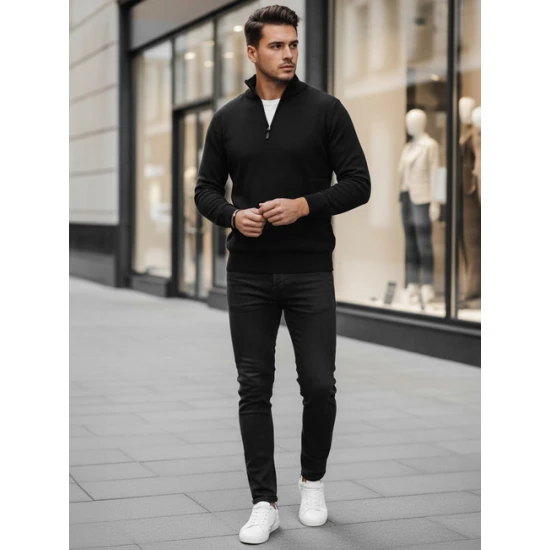 Vyriškas juodas megztinis Monar