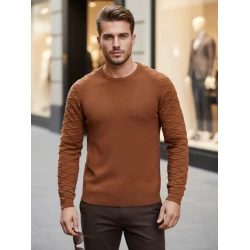 Vyriškas rudas megztinis Enton