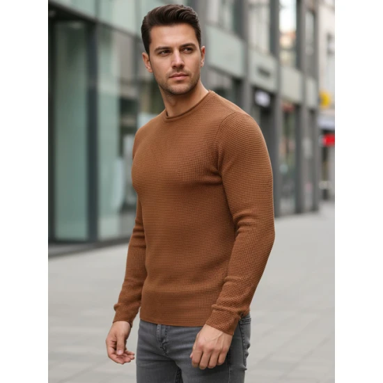 Vyriškas rudas megztins Areta Megztiniai