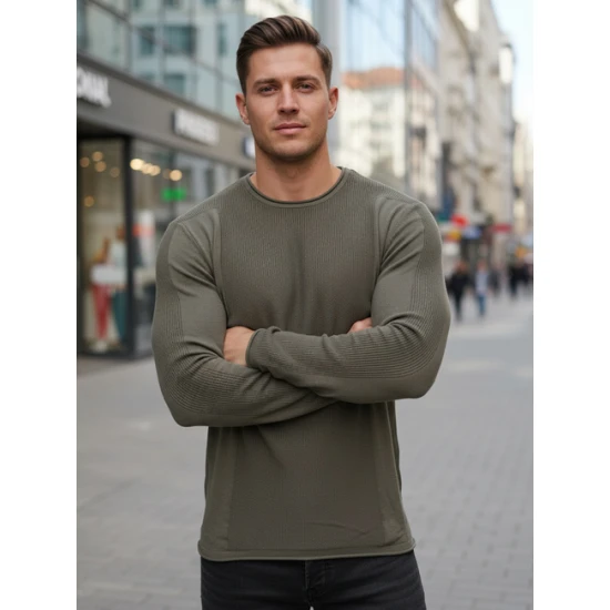 Vyriškas chaki megztinis Monar