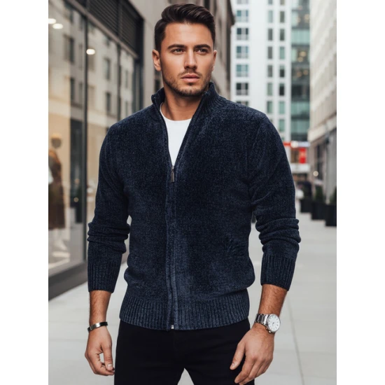 Vyrškas tamsiai mėlynas megztinis Andri