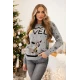 Moteriškas pilkas kalėdinis megztinis Vel