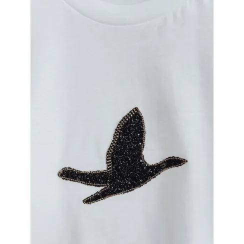 Moteriški balti marškinėliai Bird