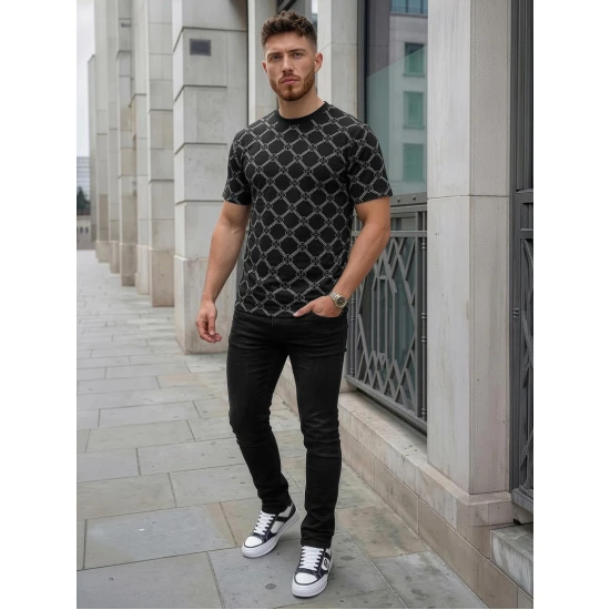 Vyriški juodi marškinėliai Jeff Marškinėliai