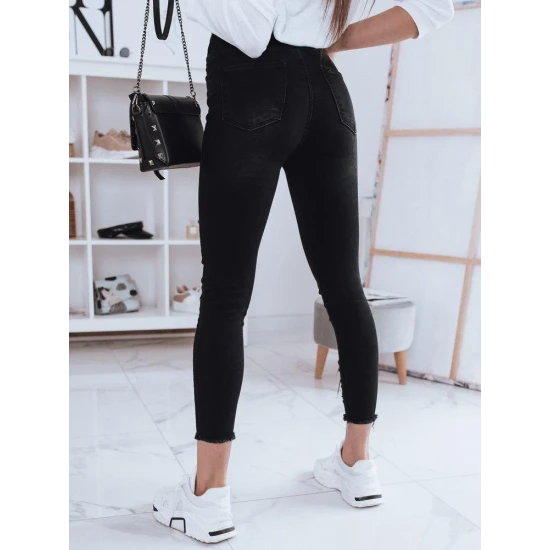 Juodi moteriški džinsai Karlin Kelnės