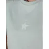 Moteriški mėtinės spalvos marškinėliai Star
