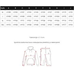 Pilkas vyriškas sportinis kostiumas Toni