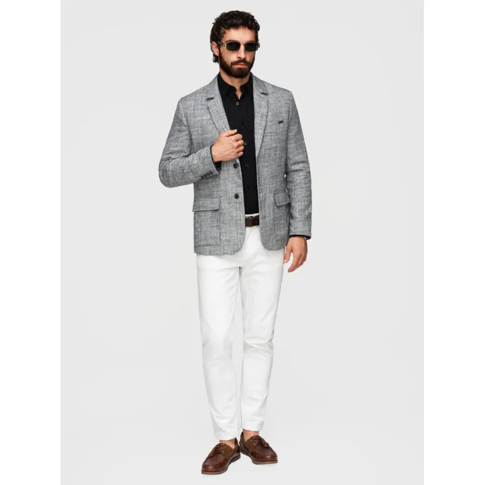 Vyriškas tamsiai pilkas švarkas Regular