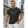 Czarny T-shirt męski Never give up