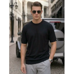 Vyriški juodi marškinėliai Summer