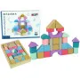 Wooden bricks Pastel colours 28 pcs.