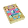 Wooden bricks Pastel colours 28 pcs.