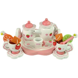 Medinis rožinis arbatos rinkinys