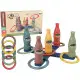 Rankų darbo žaidimas „Lankų metimas į butelius su taškais“ Stalo ir sporto žaidimai