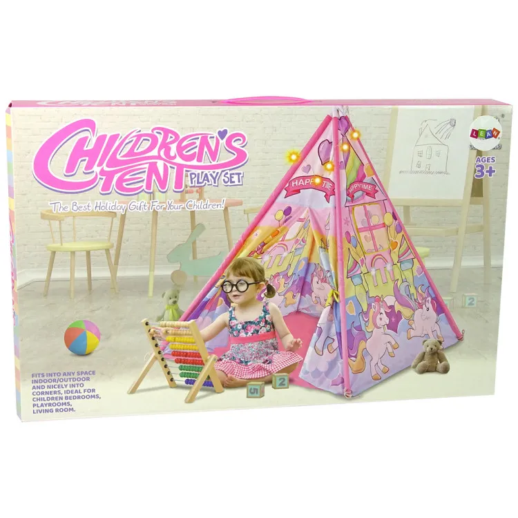 Vaikiški šviečianti palapinė „Unicorn Ponies Pink“