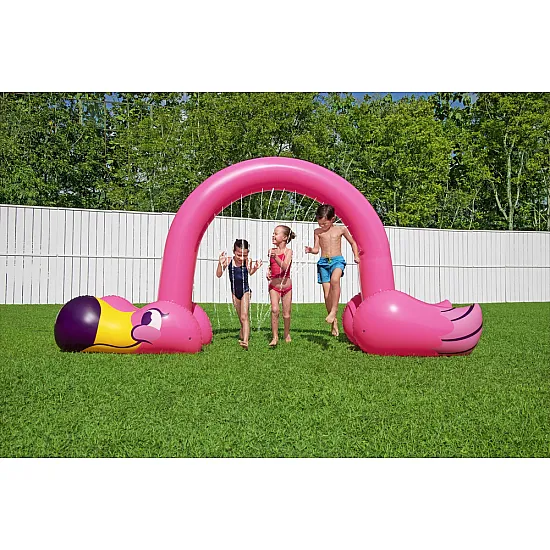 Didelis rožinis fontanas Flamingas Bestway 52382